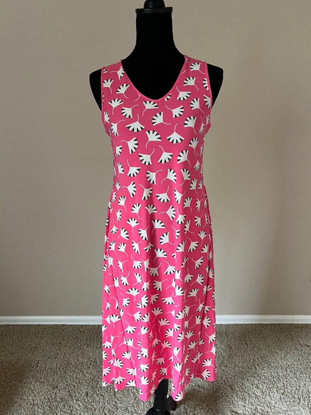 Anne Klein Ity Sleeveless Tank Dress with Pockets - Size Small - PInk